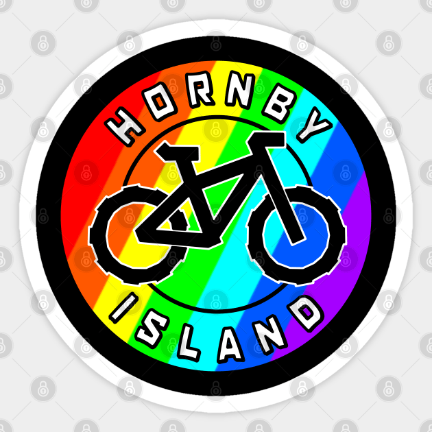 Hornby Island Mountain Biking Rainbow Round Colourful MTB Bicycle